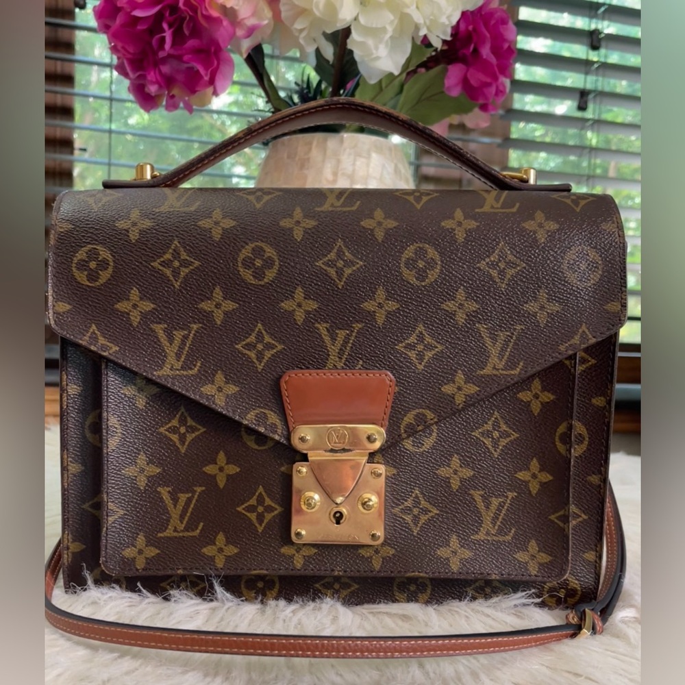 Authentic LOUIS VUITTON Monogram Monceau Bag - Picture 6 of 16